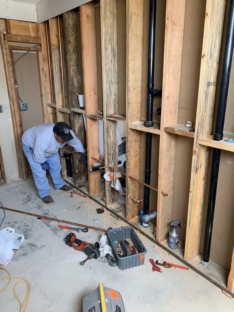 Commercial rough-in plumbing for Water Heater Replacement in Johnson City